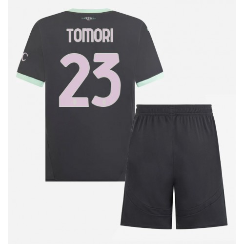 Dětský fotbalový dres AC Milan Fikayo Tomori #23 2024-25 Třetí Krátký Rukáv (+ trenýrky)